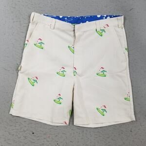 Bermuda Styles Shorts Mens 38 White Golf Palm Tree Print Lined Bermuda 8 Inseam